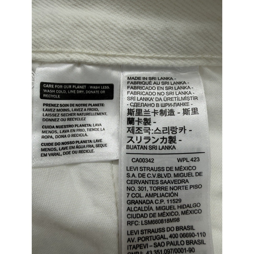 Levis 501 Original Fit Jeans Straight Leg Button Fly‎ 100% Cotton 33x30 White - Picture 7 of 12